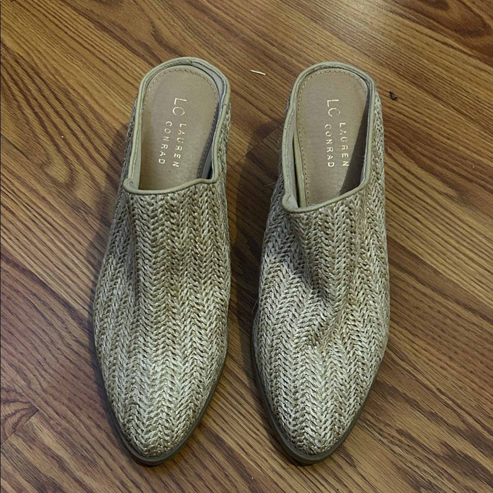 LC Lauren Conrad Men's Woven Beige Slip-On heels